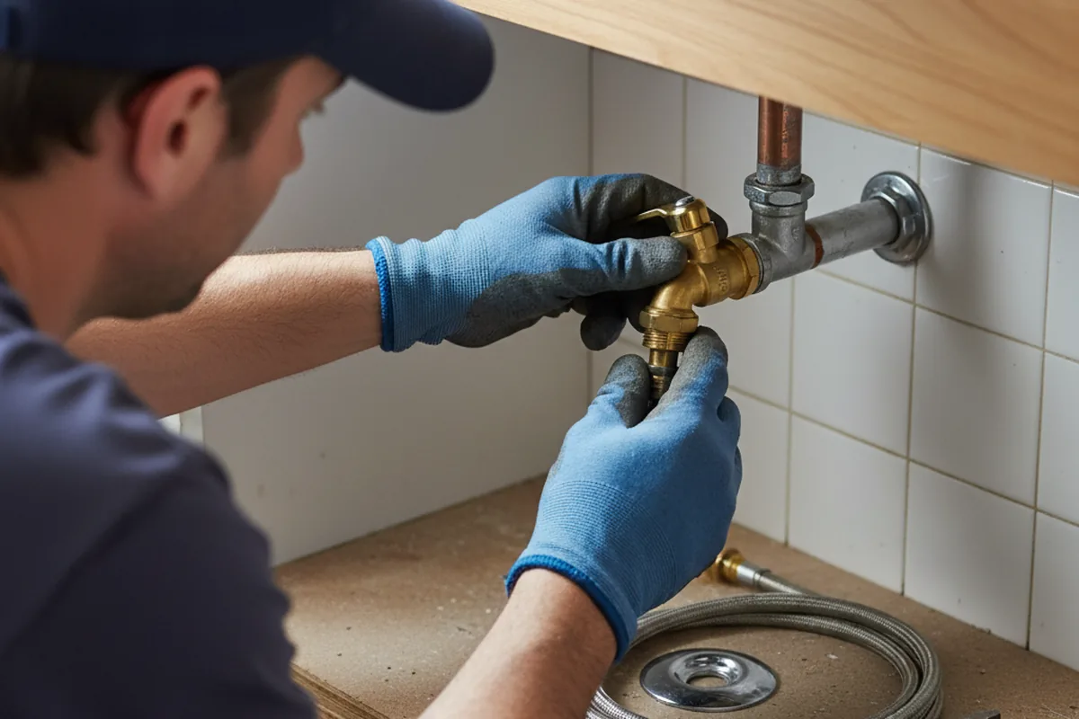 Shutoff valve and fitting work during Emergency Plumbing in Albertson